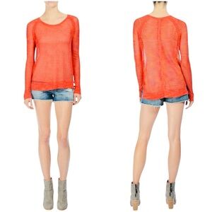 RAG & BONE Saffron Allgauer Raglan Women’s Mesh Pullover Sweater Fishnet Size S